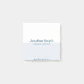 Simple White en Blue Company Post-Kaarten Post-it® Notes (Voorkant)