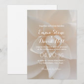 Simple White Floral Garden Wedding Party Kaart (Voorkant / Achterkant)