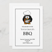 Simple White Funny BBQ Party Invitation (Devant / Derrière)