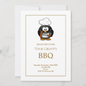 Simple White Funny BBQ Party Invitation (Devant)
