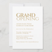 Simple White Gold Grand Invitation d'ouverture (Devant)