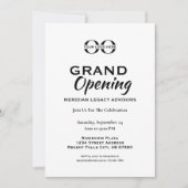 Simple White Grand Ouverture Invitation (Devant)