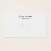 Simple White Hair Bow Clip Barrette Display card (Devant)