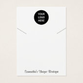 Simple White Ketting Display Holder Logo Visitekaartje (Voorkant)