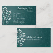 Simple White Leaves Visitekaartje (Voorkant / Achterkant)