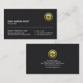 Simple White Line Minimal Black Professional Visitekaartje (Voorkant / Achterkant)