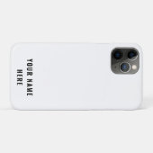 Simple White Out Modern Minimalist Simple Case-Mate iPhone Case (Achterkant (horizontaal))