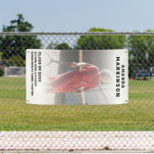 Simple White Senior Tennis Player Bannière extérie (Insitu)