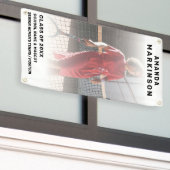 Simple White Senior Tennis Player Bannière extérie (Bâtiment extérieur)