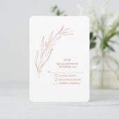 Simple White Terra Cotta Wedding RSVP (Debout devant)