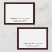 Simple White Typographic Name Title Company Notitiekaartje (Voorkant / Achterkant)