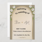 Simple White Wedding Invitation (Devant / Derrière)