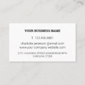 Simple White Yoga Instructor Visitekaartje (Achterkant)