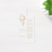 Simple Wildflower Funeral Memorial Bookmark (Bureau)