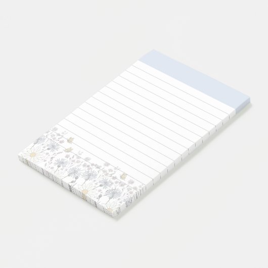 Simple wildflowers post-it® notes (Schuin)