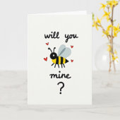 Simple Will You Bee Mine Carte (Fleur jaune)