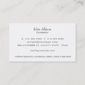 Simple Wine Bottle Logo Sommelier Black Visitekaartje (Achterkant)