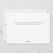 Simple Winter Foliage Single Photo Horizontal Feestdagenkaart (Achterkant)