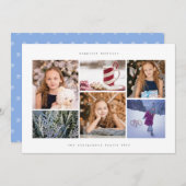 Simple Wintry Snowflake Joyeux Carte photo de vaca (Devant / Derrière)