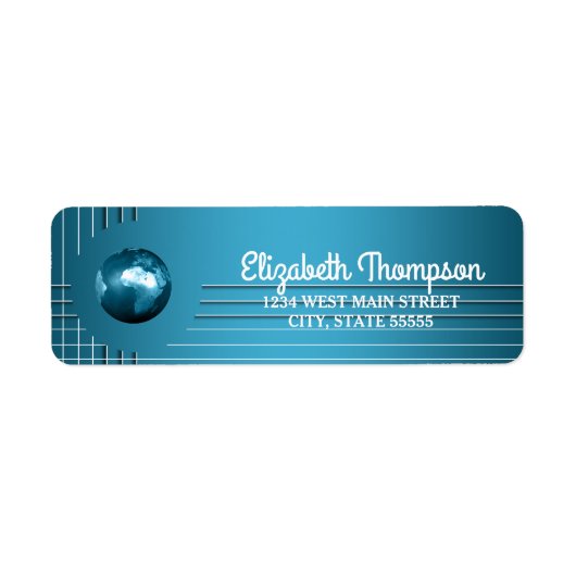 Simple World Travel Globe Retour Étiquette (Devant)