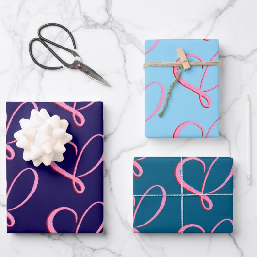 Simple Wrapping Paper Flat Sheet Set of 3 (Voorkant)