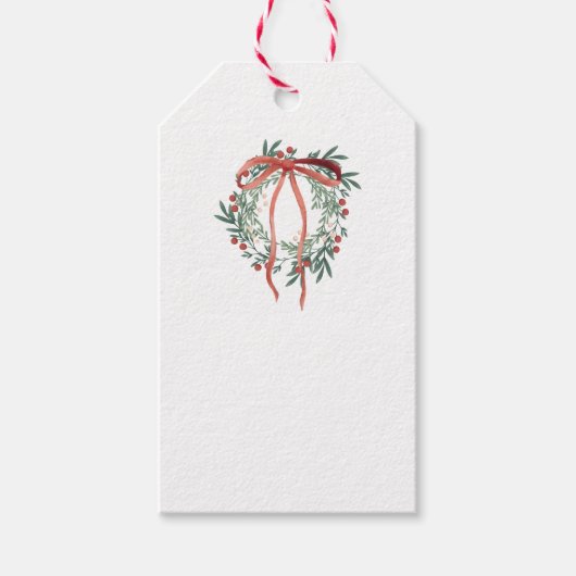 Simple Wreath Gift Tag Cadeaulabel (Voorkant)