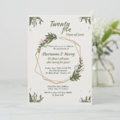 Simple Wreath Invitation Kaart (Staand voorkant)