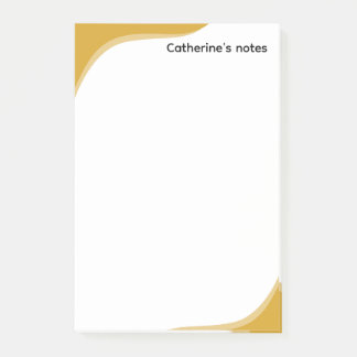 Simple yellow & black waves customizable post-it® notes