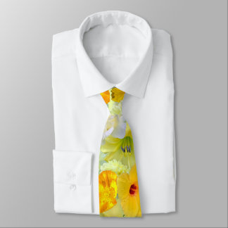 Simple Yellow Floral Wedding Groomsmen Collection Stropdas