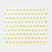 Simple Yellow Flowers Floral Pattern Sierkussen Fleece Deken (Voorkant (Horizontaal))