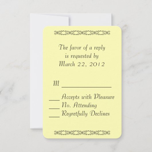 Simple Yellow RSVP (Voorkant)