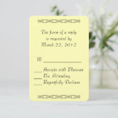 Simple Yellow RSVP Kaartje (Staand voorkant)