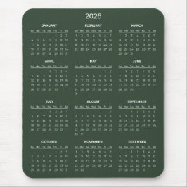 Simple Yet Elegant 2026 Calendar | Mousepad Muismat