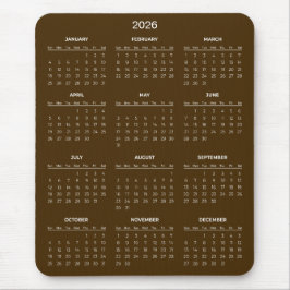 Simple Yet Elegant 2026 Calendar | Mousepad Muismat