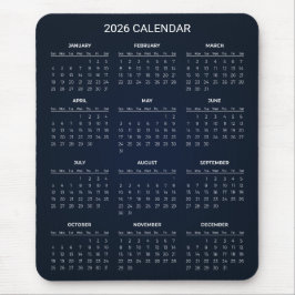 Simple Yet Elegant 2026 Calendar | Mousepad Muismat