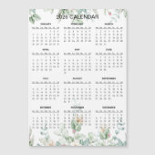 Simple Yet Elegant Floral 2026 Calendar  | Magnet (Devant)