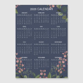 Simple Yet Elegant Floral 2026 Calendar | Magnet (Devant)