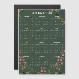 Simple Yet Elegant Floral 2026 Calendar | Magnet