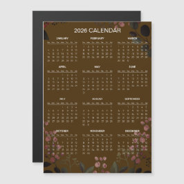 Simple Yet Elegant Floral 2026 Calendar | Magnet