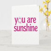 Simple You Are Sunshine Carte (Fleur jaune)