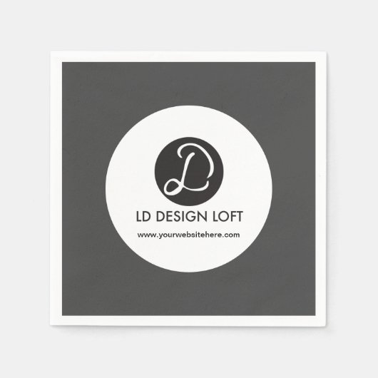 Simple Your logo hier en website Zwart Servet (Voorkant)