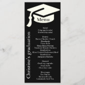 Simpleblack & white Graduparty menu (Voorkant)