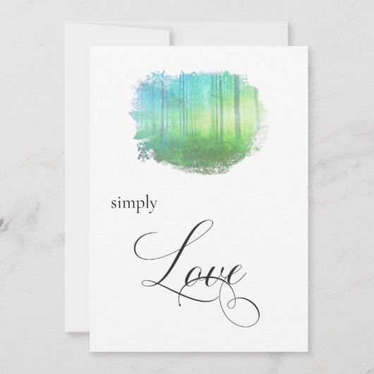 "SIMPLEMENT AIMER Rustic Forest Woods Invitation (Devant)