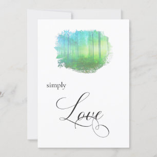 "SIMPLEMENT AIMER Rustic Forest Woods Invitation