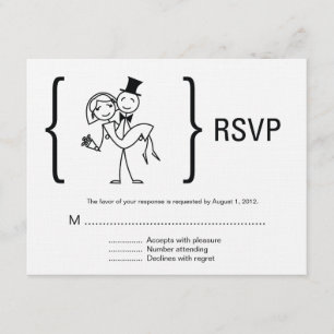 Simplement amour épousant la carte de RSVP