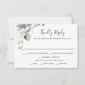 Simplement Beau Mariage RSVP Avec Choix De Repas (Devant)