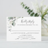 Simplement Beau Mariage RSVP Avec Choix De Repas (Debout devant)