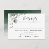Simplement Beau Mariage RSVP Avec Choix De Repas (Devant / Derrière)