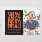 SIMPLEMENT BOLD 2024 GRAD PHOTO GRAD INVITATION (Devant)