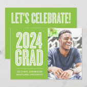 SIMPLEMENT BOLD 2024 GRAD PHOTO GRAD INVITATION (Devant / Derrière)
